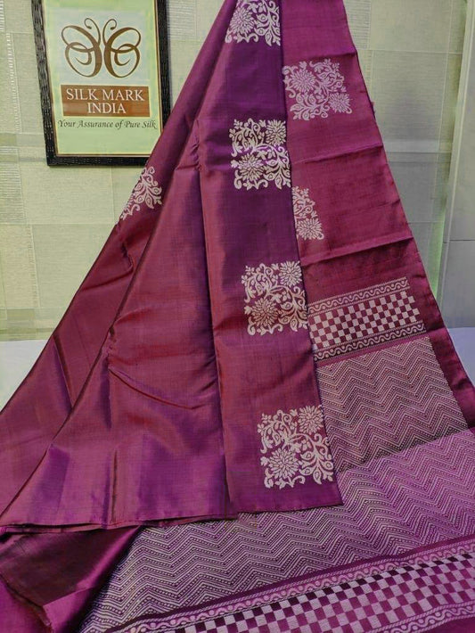Mesmeric Purple Soft Silk Saree With Ravishing Blouse Piece