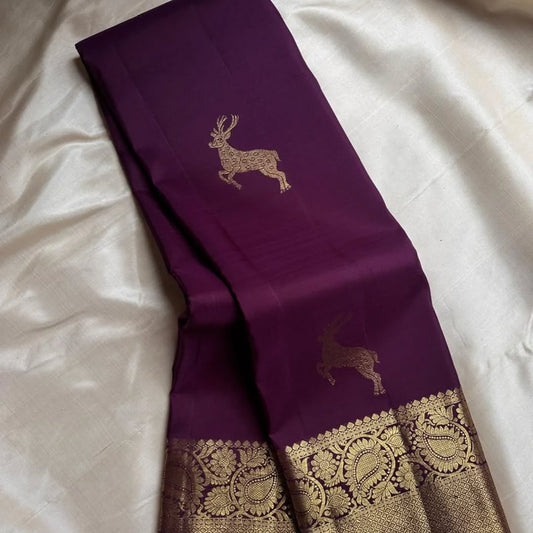 Allure Purple Soft Banarasi Silk Saree With Exemplary Blouse Piece