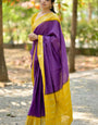 Charming Purple Soft Silk Saree With Appealing Blouse Piece