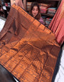 Enigmatic Navy Blue Soft Banarasi Silk Saree With Jubilant Blouse Piece