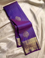 Jubilant Purple Soft Banarasi Silk Saree With Evanescent Blouse Piece