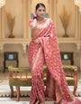 Beleaguer Pink Soft Silk Saree With Elegant Blouse Piece