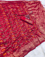Splendiferous Dark Pink Soft Banarasi Silk Saree With Demesne Blouse Piece