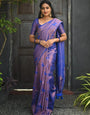 Snappy Royal Blue Soft Silk Saree With Smashing Blouse Piece