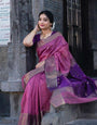 Whimsical Lavendor Soft Silk Saree With Scrupulous Blouse Piece
