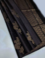 Preferable Black Soft Silk Saree With Rhapsodic Blouse Piece