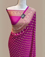 Beleaguer Dark Pink Soft Banarasi Silk Saree With Demanding Blouse Piece