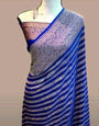 Engrossing Royal Blue Soft Banarasi Silk Saree With Gratifying Blouse Piece