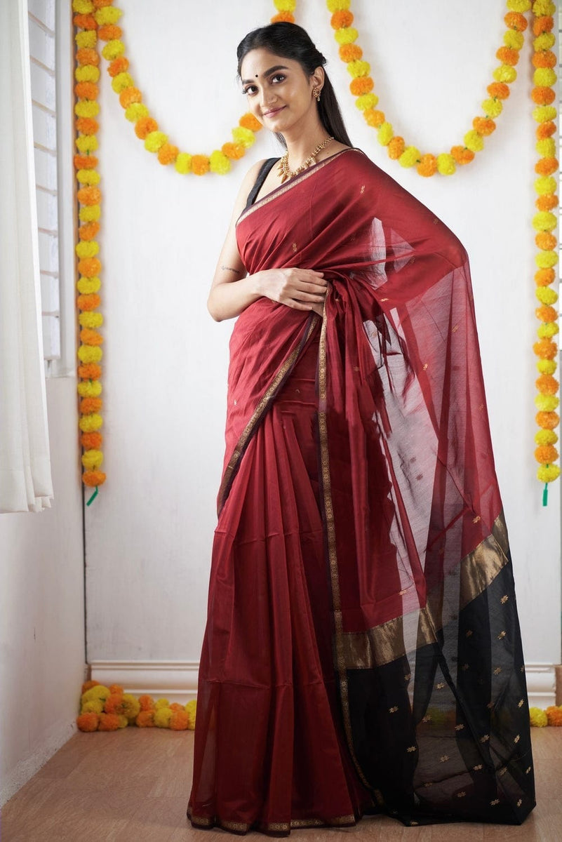 Women Red Art Silk Saree With UnStiched Blouse