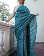 Resonant Rama Soft Silk Saree With Snappy Blouse Piece