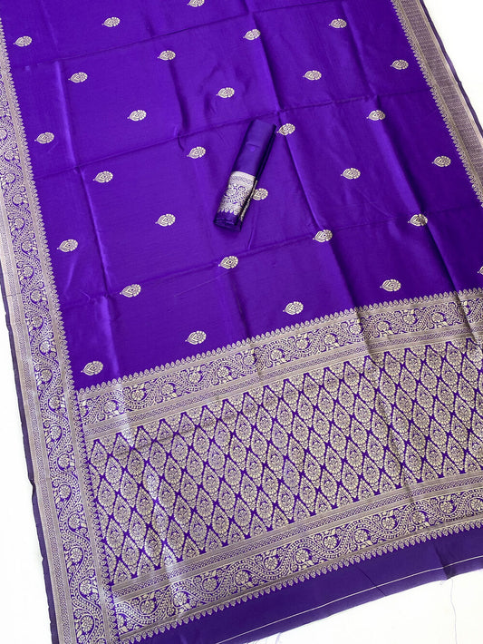 Allure Purple Soft Silk Saree With Grandiose Blouse Piece