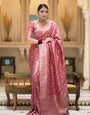 Beleaguer Pink Soft Silk Saree With Elegant Blouse Piece