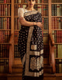 Cynosure Black Soft Silk Saree With Admirable Blouse Pieced