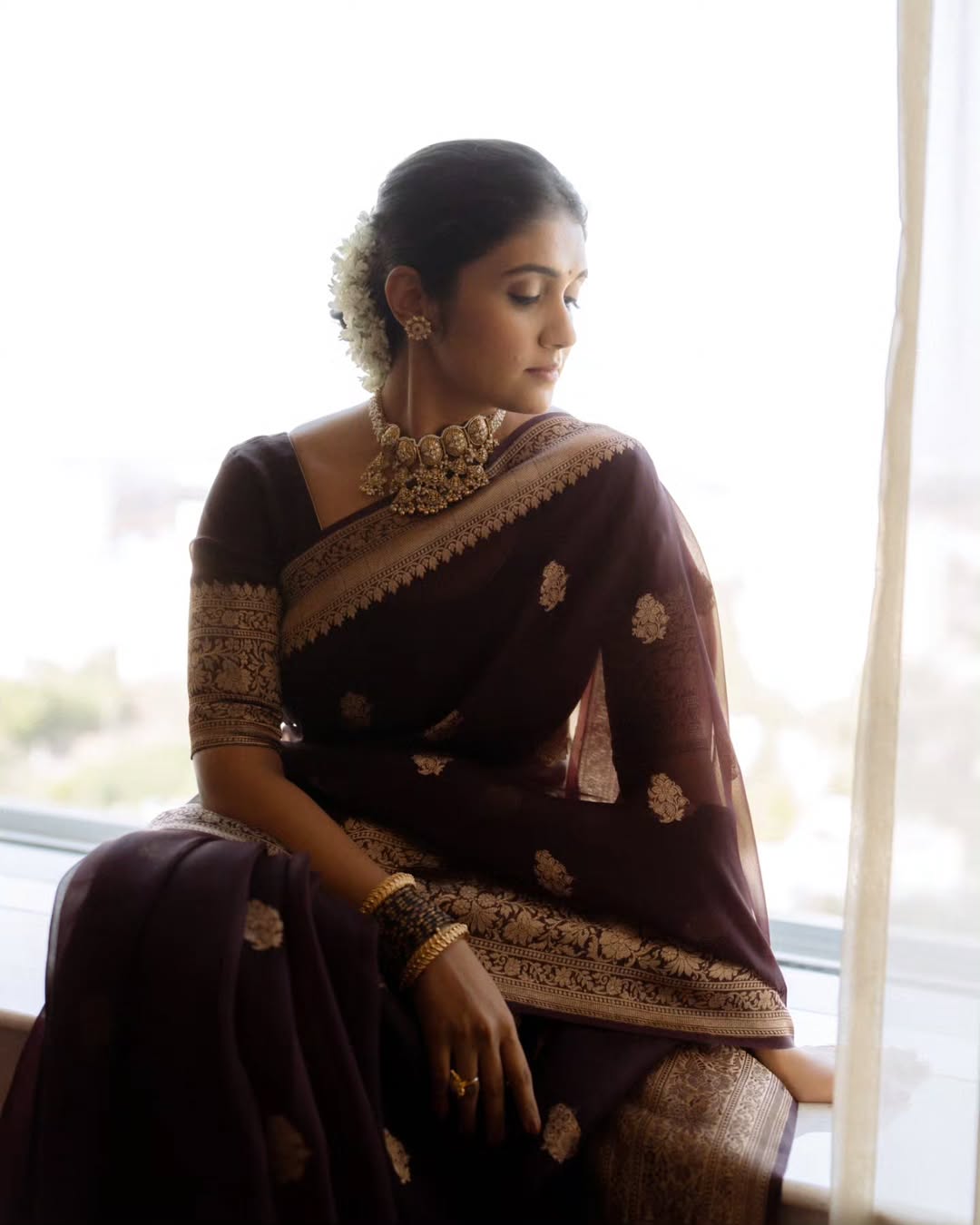 Vivacious Wine Soft Silk Saree With Scrupulous Blouse Piece
