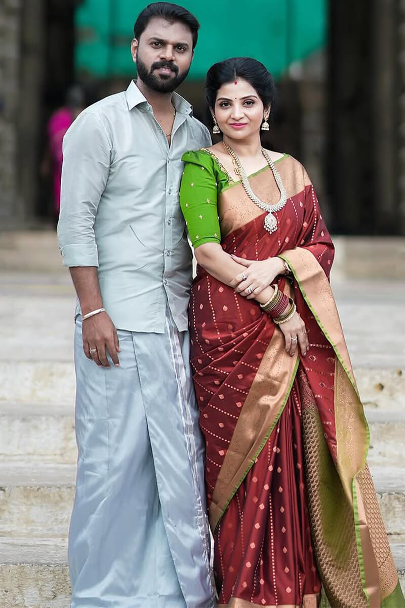 Whimsical Wine Soft Silk Saree With Smashing Blouse Piece