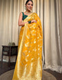 Imaginative Yellow Soft Silk Saree With Super classy Blouse Piece
