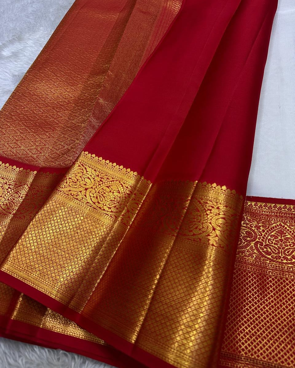 Delightful Beige Soft Silk Saree With Breathtaking Blouse Piece