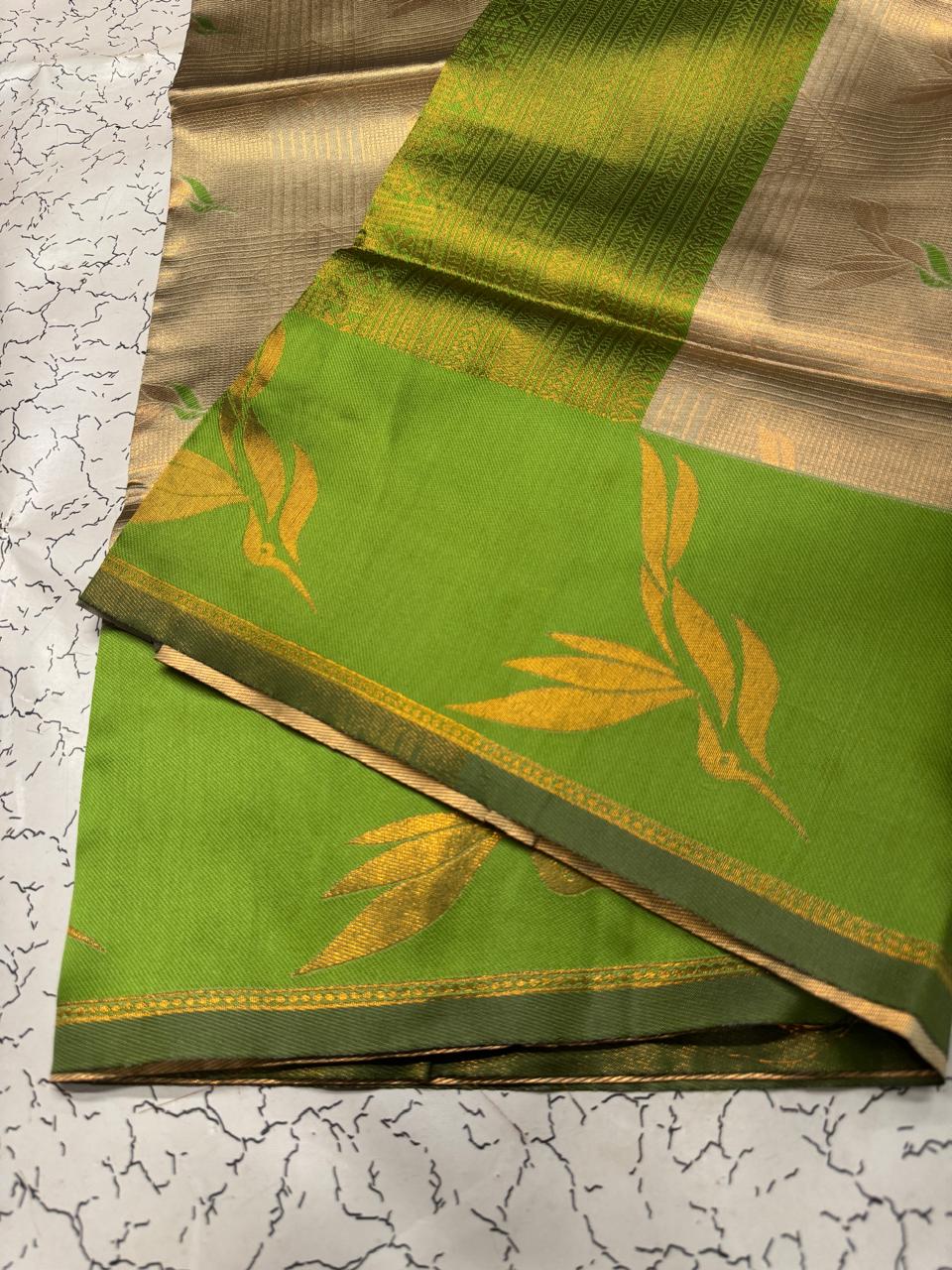 Brood Beige Soft Banarasi Silk Saree With Ephemeral Blouse Piece