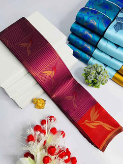 Epiphany Purple Soft Banarasi Silk Saree With Inspiring Blouse Piece