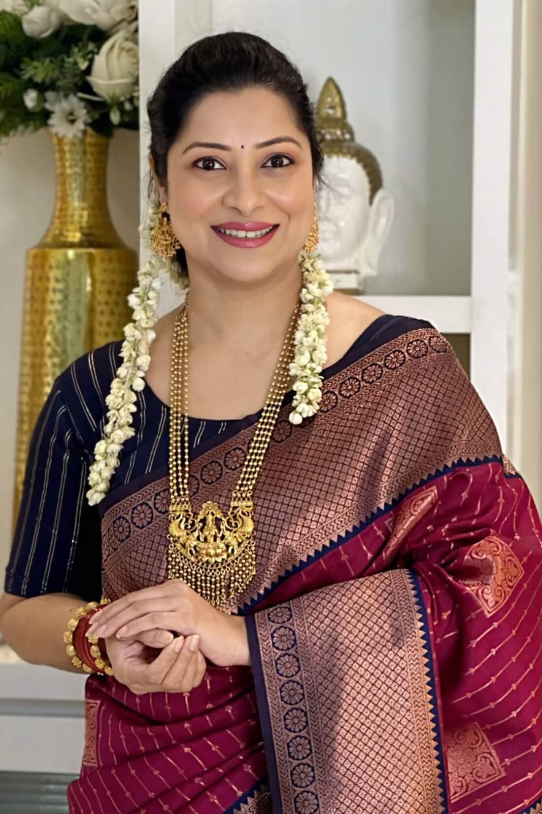 Demure Maroon Soft Silk Saree With Nemesis Blouse Piece