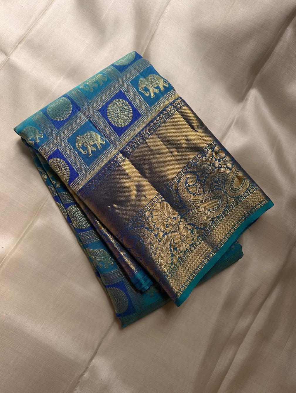 Felicitous Rama Soft Silk Saree With Stunning Blouse Piece