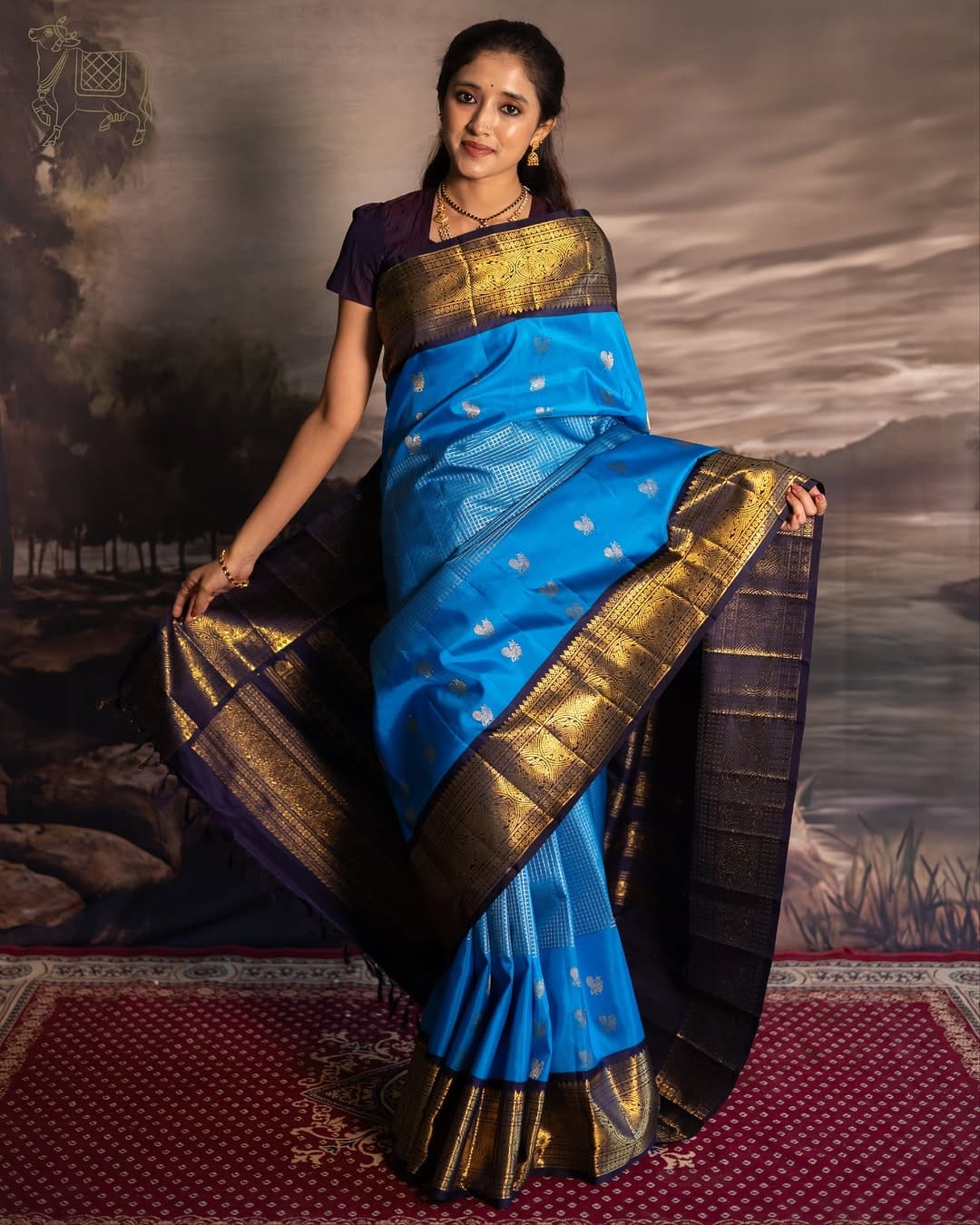 Exceptional Firozi Soft Silk Saree With Amiable Blouse Piece