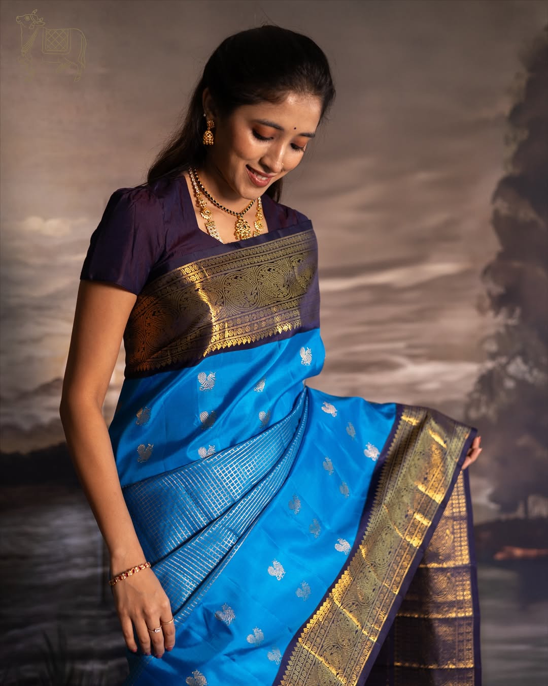 Exceptional Firozi Soft Silk Saree With Amiable Blouse Piece
