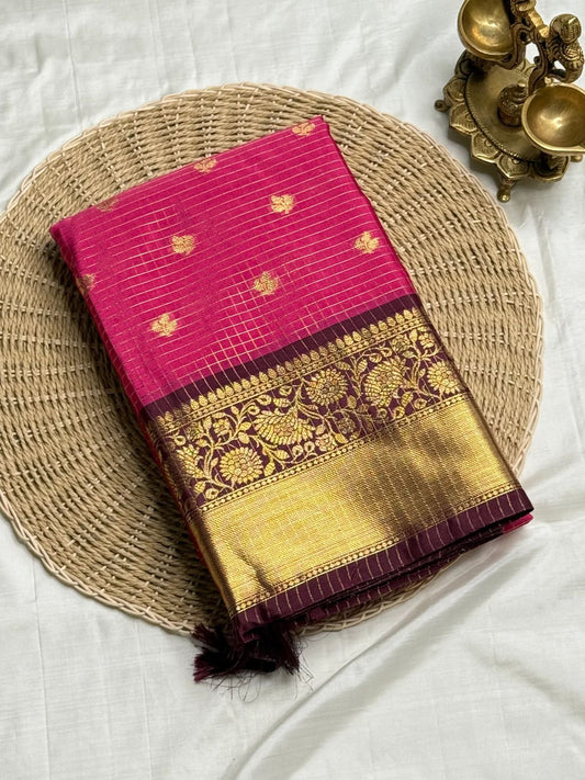 Charismatic Dark Pink Soft Silk Saree With Sophisticated Blouse Piece