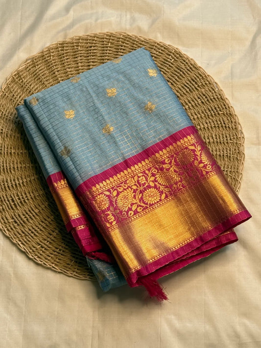 Lassitude Grey Soft Silk Saree With Adorable Blouse Piece