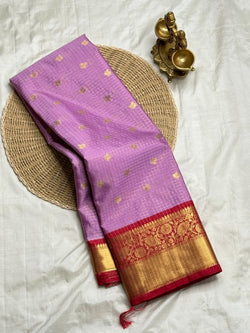Vivacious Lavender Soft Silk Saree With Petrichor Blouse Piece