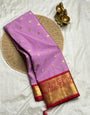 Vivacious Lavender Soft Silk Saree With Petrichor Blouse Piece