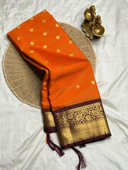 Majestic Orange Soft Silk Saree With Capricious Blouse Piece