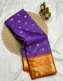 Smashing Royal Blue Soft Silk Saree With Demanding Blouse Piece