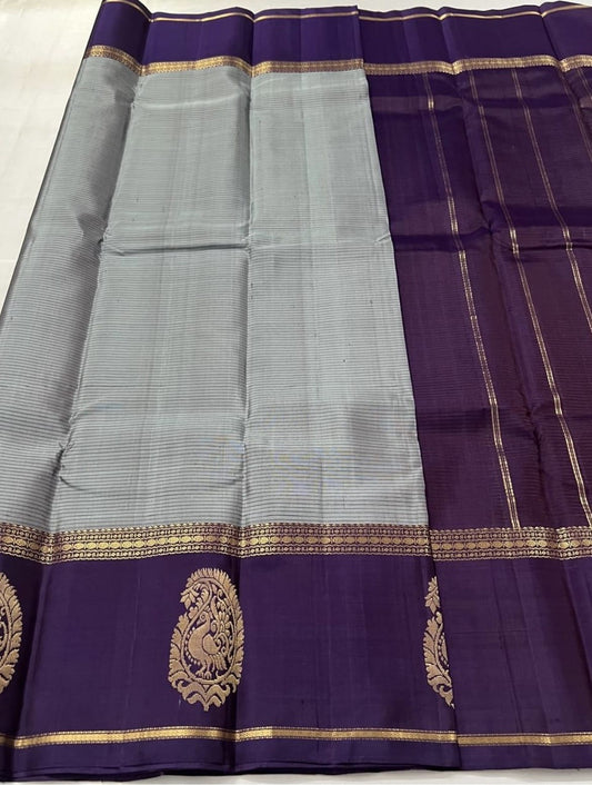 Splendorous Grey Soft Silk Saree With Capricious Blouse Piece