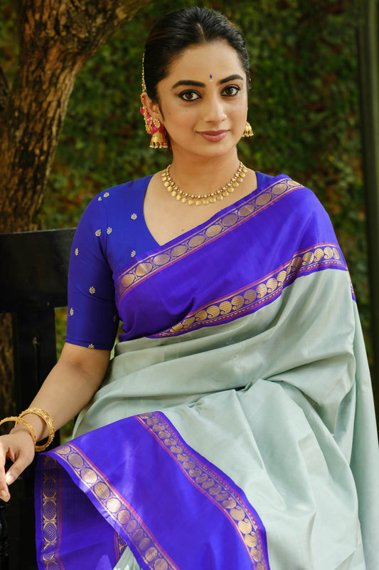 Whimsical Sea Green Soft Silk Saree With Glamorous Blouse Piece