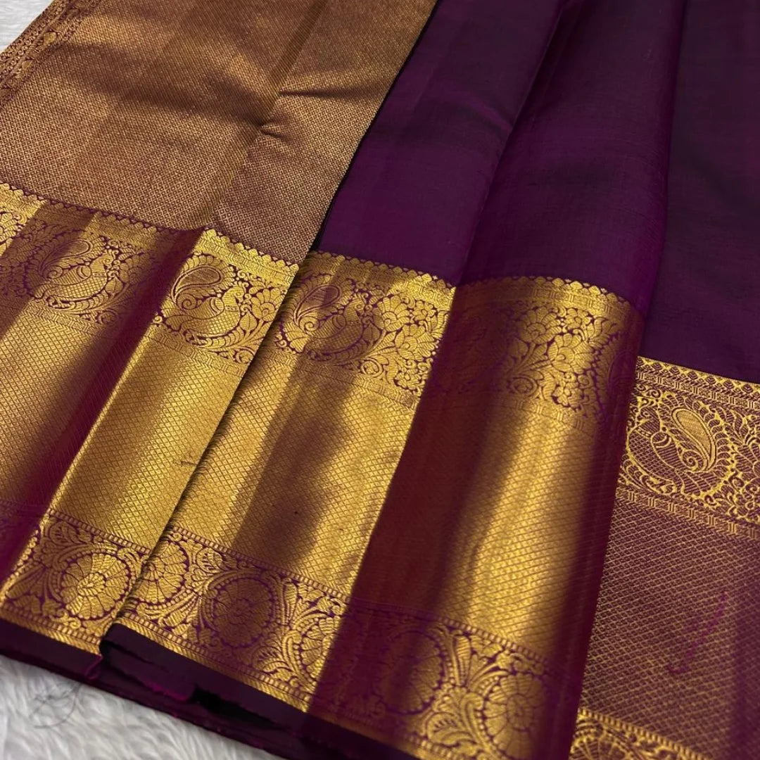 Enthralling Purple Soft Banarasi Silk Saree With Cynosure Blouse Piece