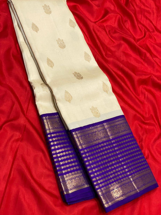 Alluring Beige Soft Silk Saree With Vibrant Blouse Piece