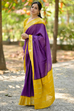 Charming Purple Soft Silk Saree With Appealing Blouse Piece