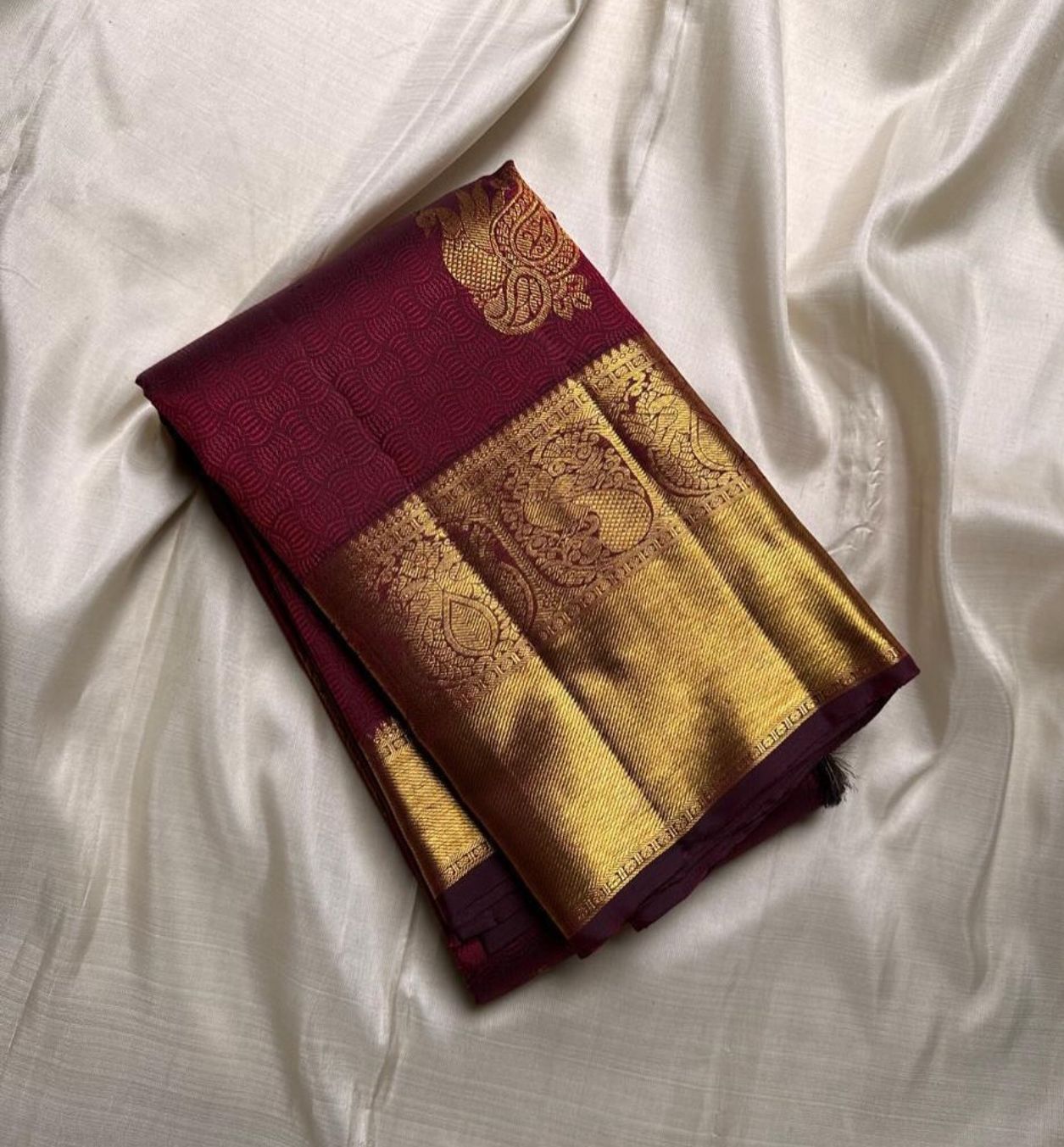 Captivating Maroon Soft Banarasi Silk Saree With Ethereal Blouse Piece