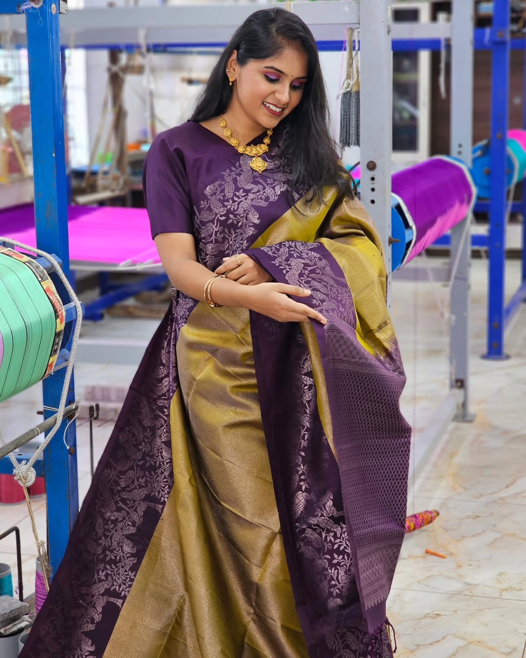 Classic Golden Soft Silk Saree With Exemplary Blouse Piece