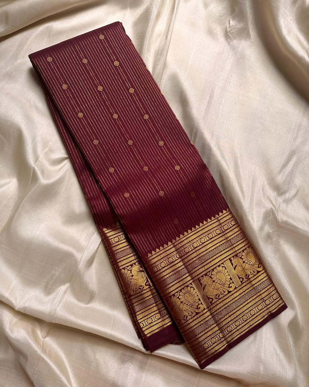 Nemesis Maroon Soft Banarasi Silk Saree With Vivacious Blouse Piece
