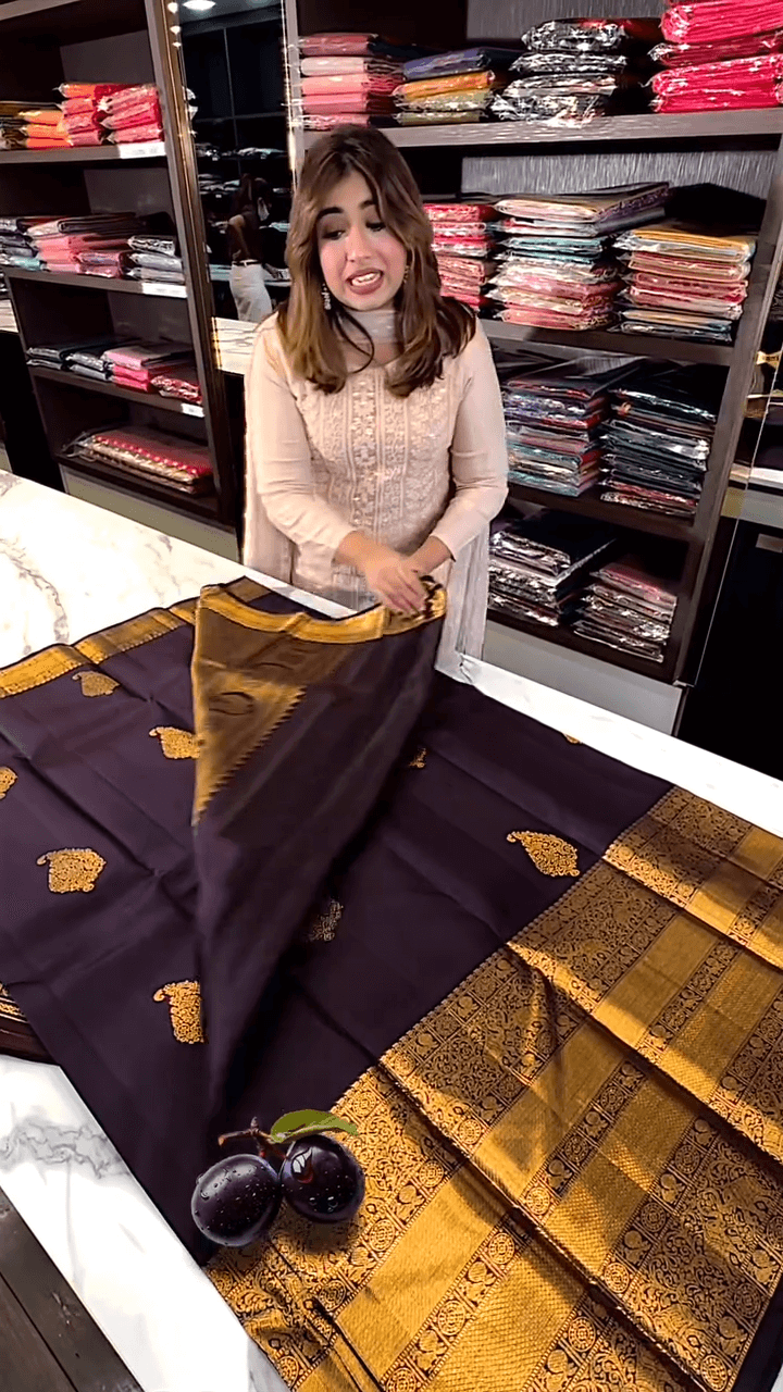 Refreshing Purple Soft Banarasi Silk Saree With Panache Blouse Piece