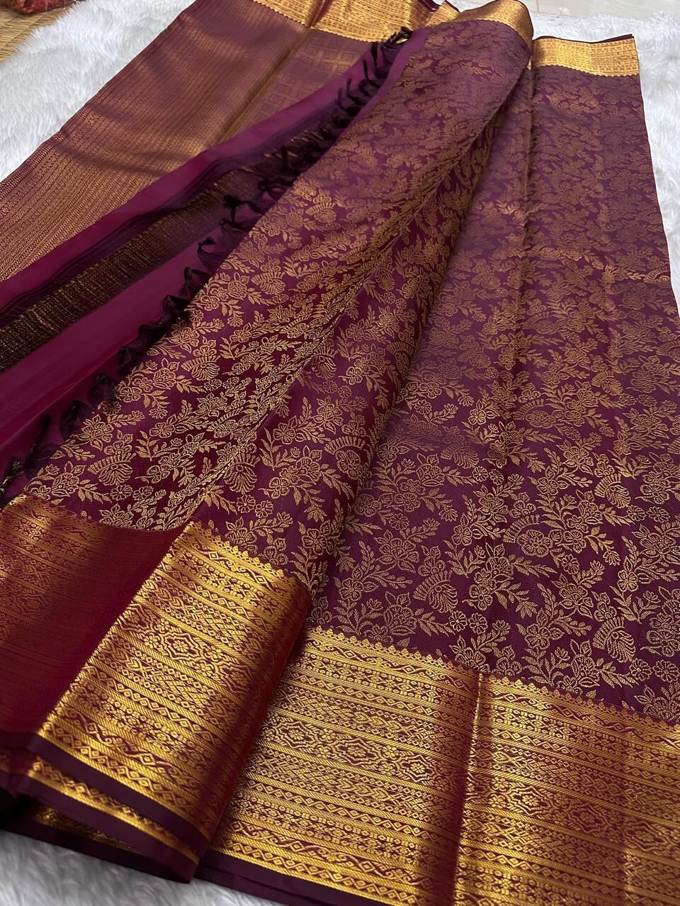 Posh Purple Soft Banarasi Silk Saree With Trendy Blouse Piece