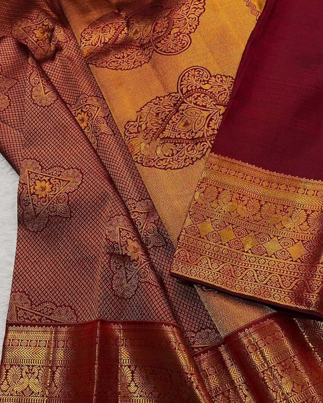 Vibrant Maroon Soft Banarasi Silk Saree With Scrumptious Blouse Piece