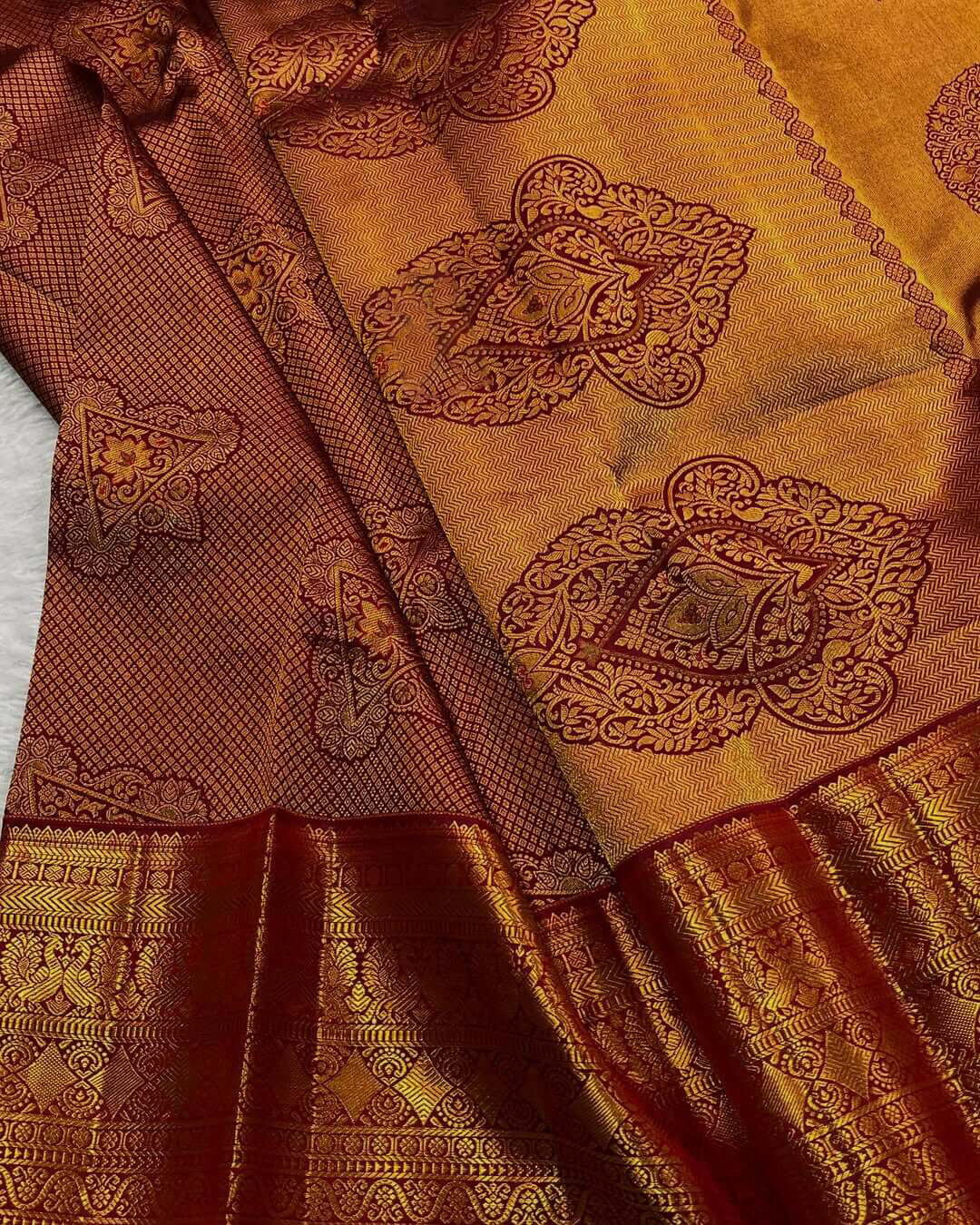 Vibrant Maroon Soft Banarasi Silk Saree With Scrumptious Blouse Piece