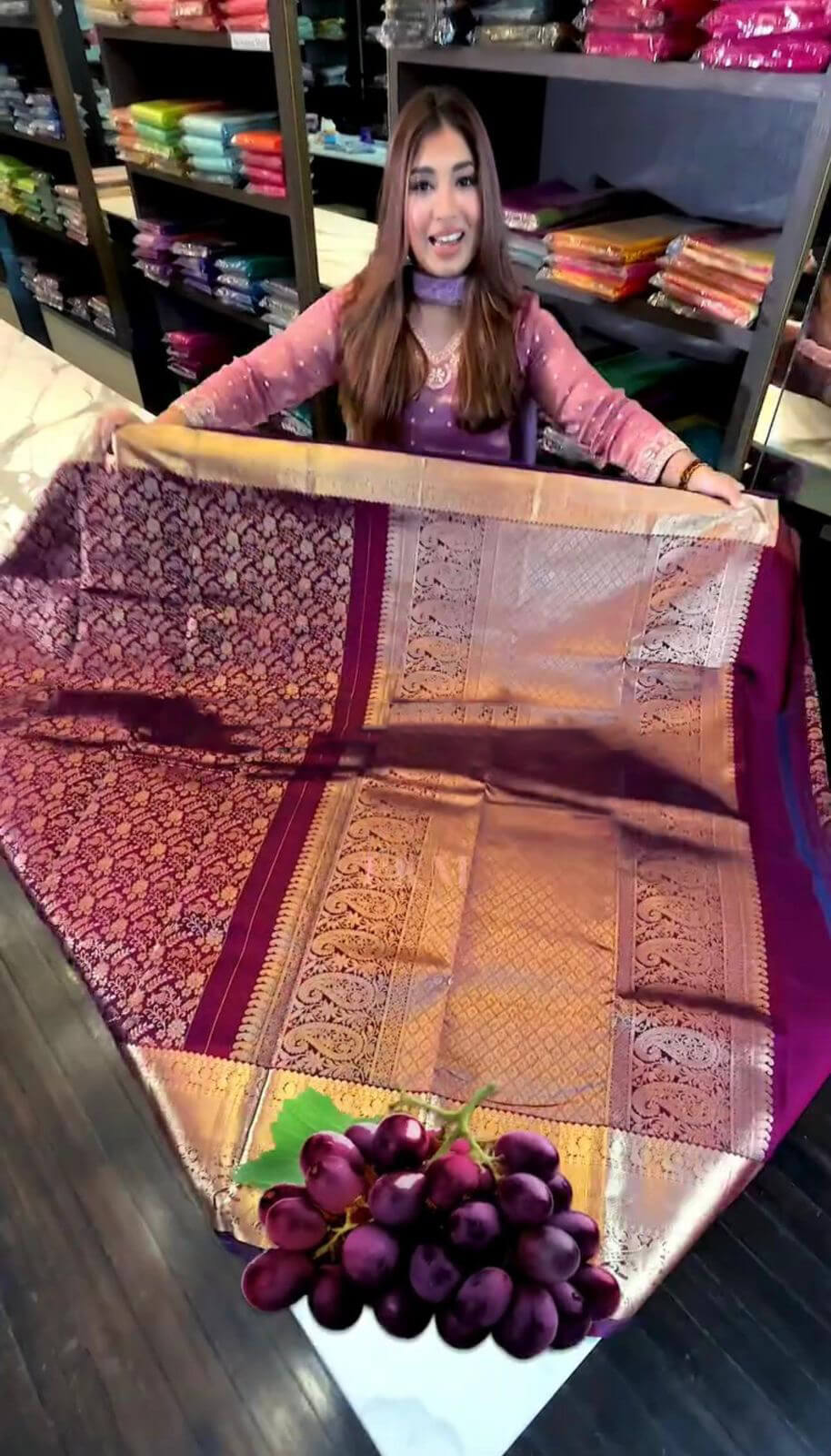 Susurrous Purple Soft Banarasi Silk Saree With Cynosure Blouse Piece