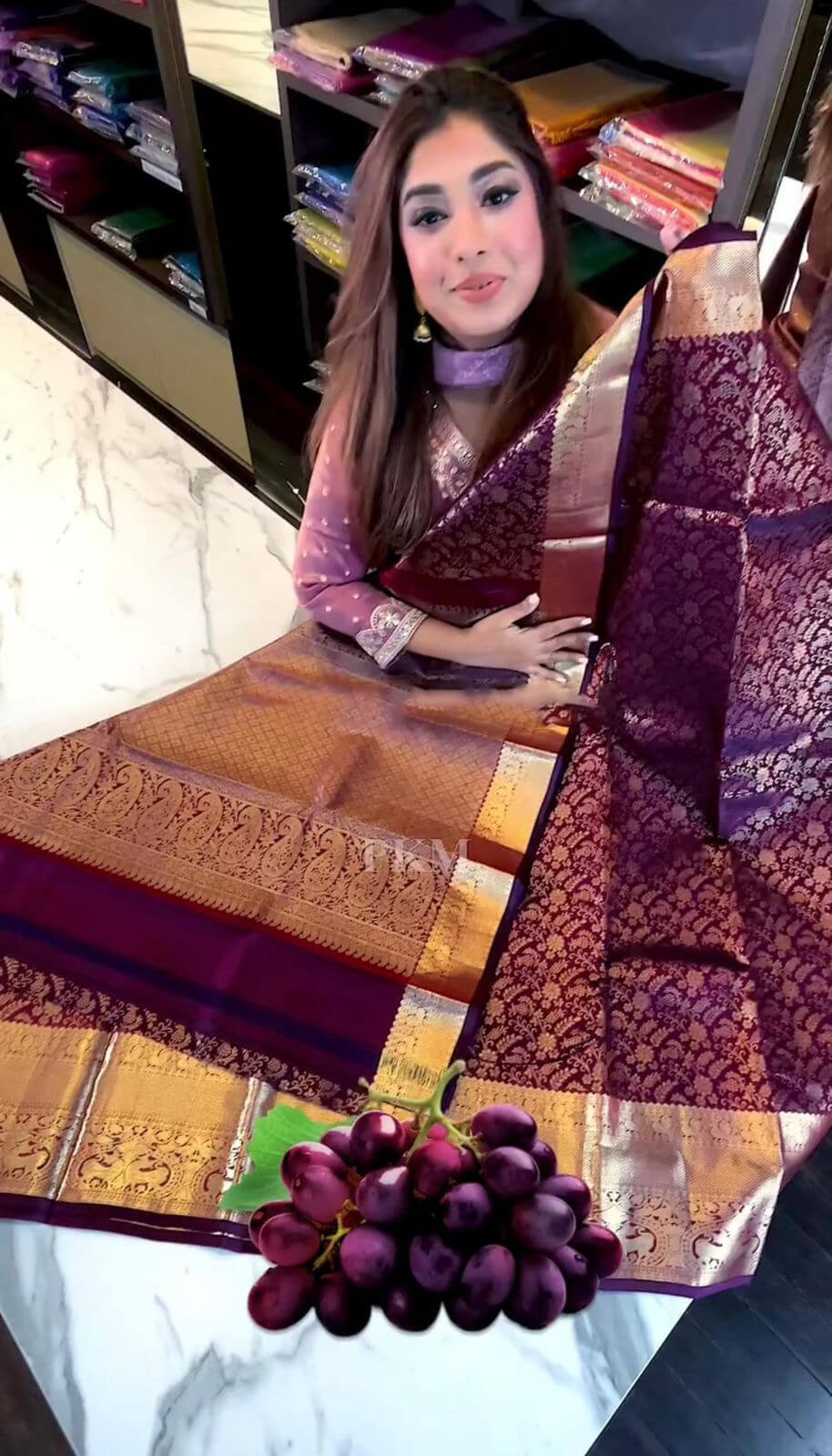Susurrous Purple Soft Banarasi Silk Saree With Cynosure Blouse Piece