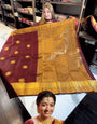 Tantalizing Maroon Soft Banarasi Silk Saree With Scintillating Blouse Piece