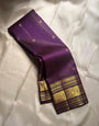 Refreshing Purple Soft Banarasi Silk Saree With Blooming Blouse Piece