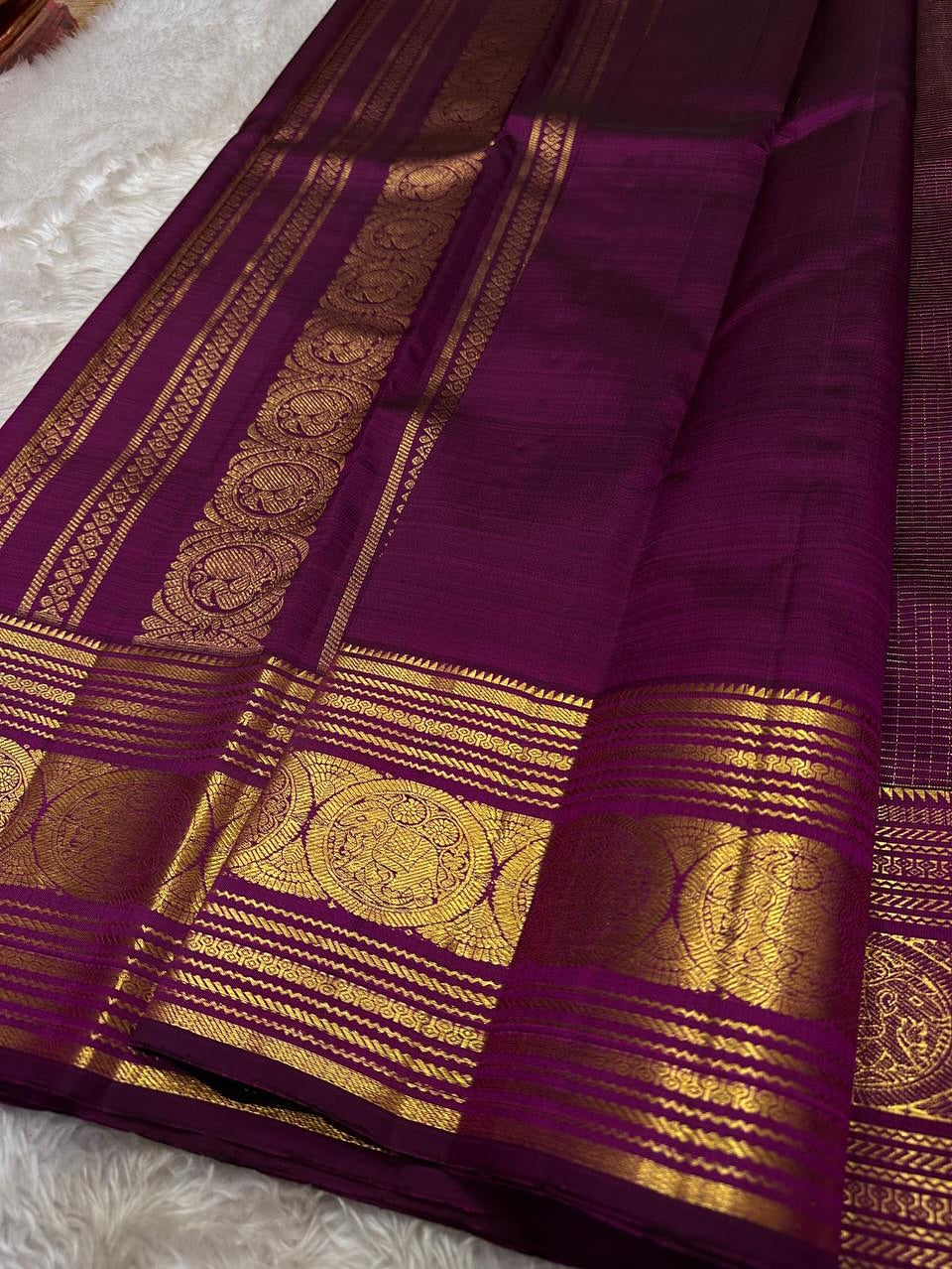 Tremendous Wine Soft Banarasi Silk Saree With Posh Blouse Piece